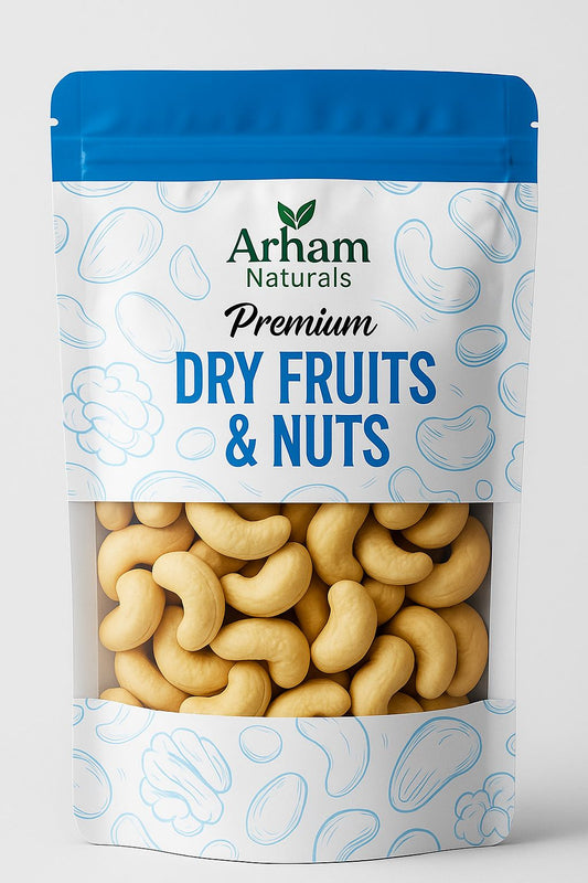 Premium Cashew Nuts 250gm – Arham Naturals | Fresh & Crunchy Kaju Online